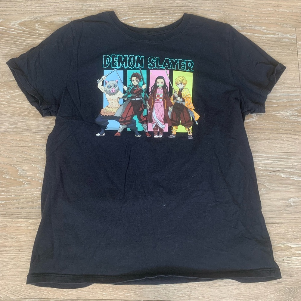 Demon Slayer  Black Graphic Tee Size M